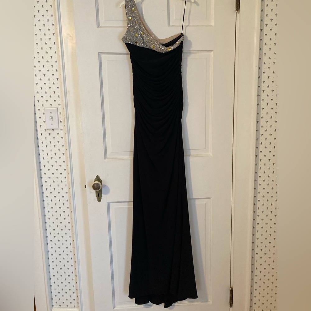 Cache Long Black Dress Weddings Proms Size 0